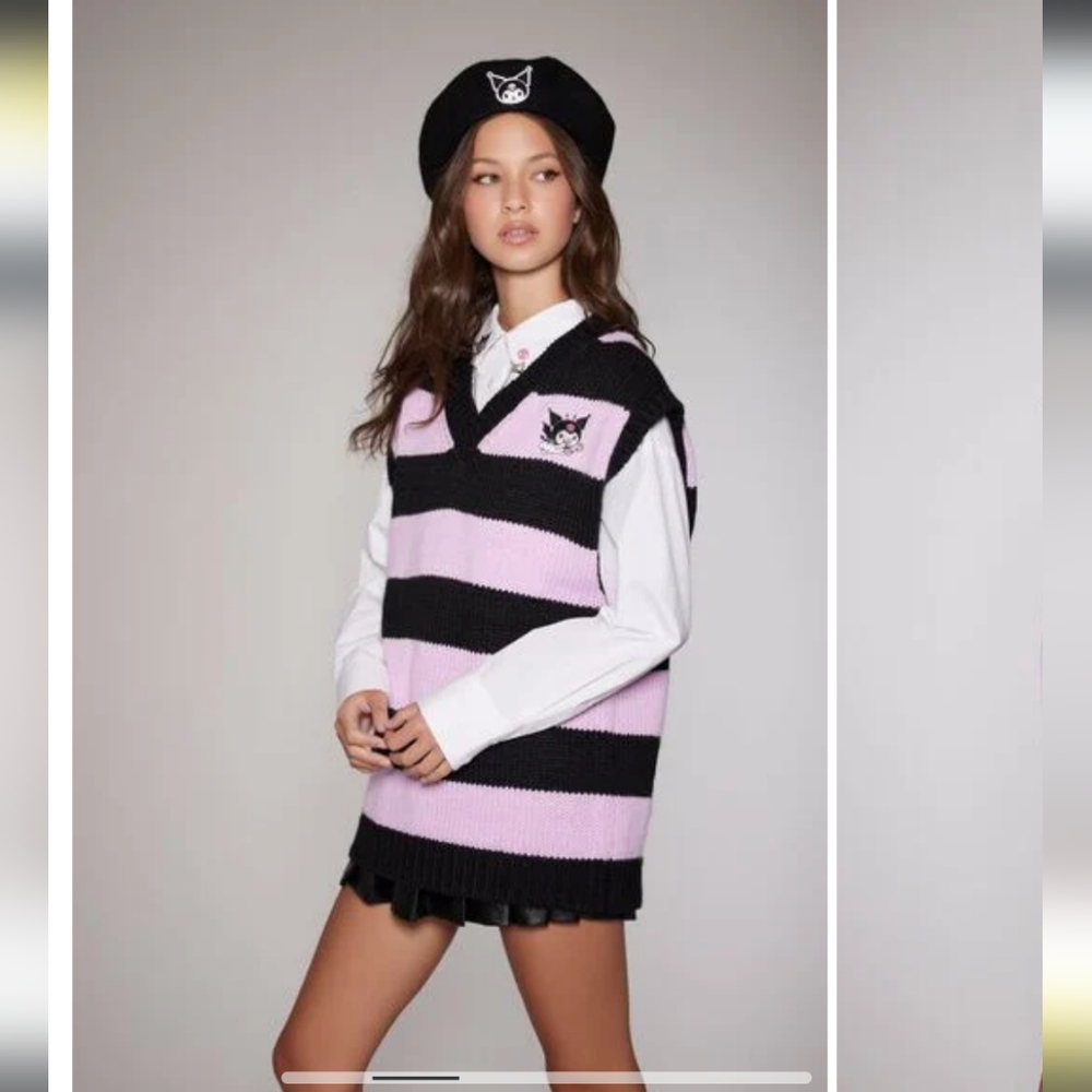 Kuromi Striped Sweater Vest
